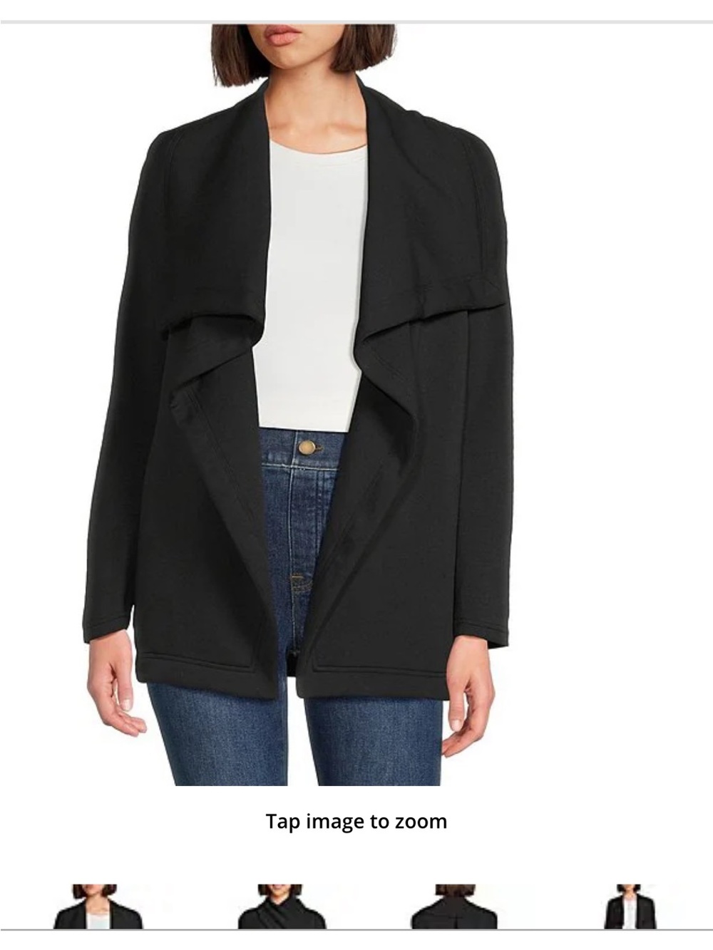 Spanx Air Essentials Drapefront Cardigan Small Black NWOT